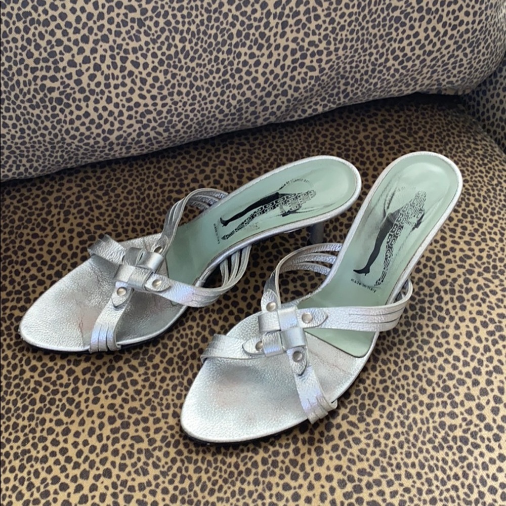 Silver Kitten Heel Sigerson Morrison Sandal